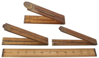 Lufkin Rule Company, Saginaw, Michigan: Lot Of Four Asst. Lufkin Folding Rules