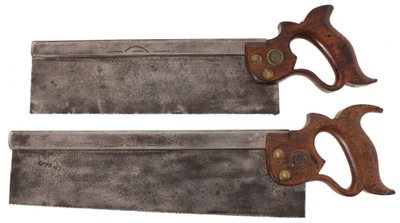 Henry Disston & Sons, Philadelphia, Pennsylvania: Two Clean & Usable Tenon Saws