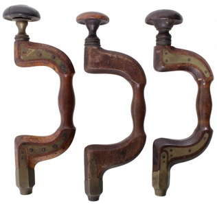 Assorted Makers: Three "Sheffield Type Bit Braces
