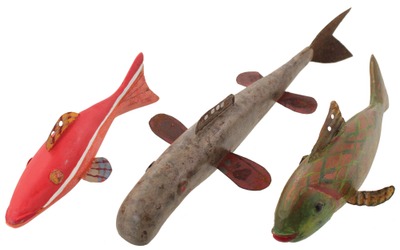 Robert Lindner, Clarence, New York: 3 Artfully Crafted Fish Decoys