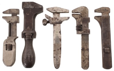Assorted Makers: Lot Of Five Small Size Wrenches