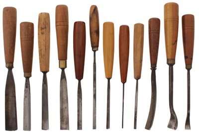 Buck Brothers, Millbury, Massachusetts: Lot Of 11 Clean & Usable Carving Tools
