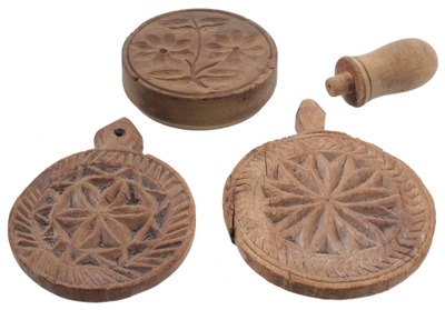 Unmarked: Three Hand Carved Butter Molds