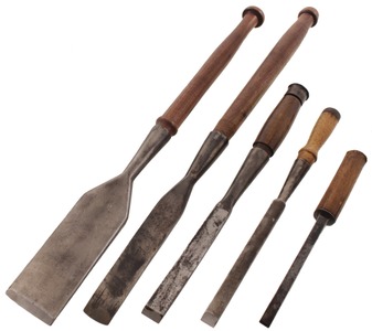 Assorted Makers: Lot Of Timber Framin Edge Tools