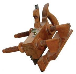 D.N. Garrison, Dayton, Ohio: Handled Boxwood Plow Plane