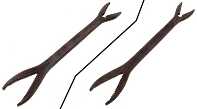 Unmarked: Fancy File Forged Dbl. Allig. Wrench