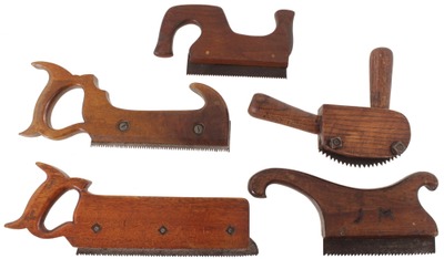Assorted Makers: Coll. Of Five Clean Stair Builder's Saws
