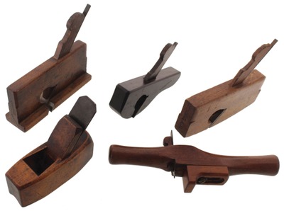 Assorted Makers: Five Clean Carriage Mrks. Woodworking Planes