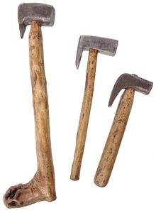 Unmarked: Three Early Type Claw Hammers