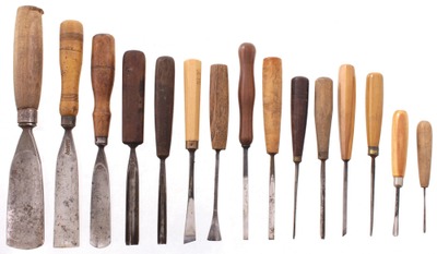 Assorted Makers: Lot Of 15 Clean & Usable Carving Tools