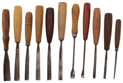 Buck Brothers, Millbury, Massachusetts: Lot Of 11 Clean & Usable Carving Tools
