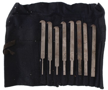 Moulson Brothers, Sheffield, England: Full Set Of 8 Plow Plane Cutting Irons