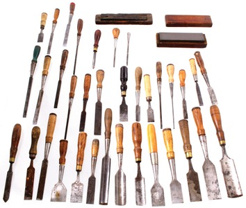 Assorted Makers: Lot Of Clean & Usabl Gouges & Chisels
