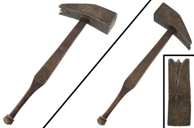 Unmarked: Early Decorated Brass Hammer