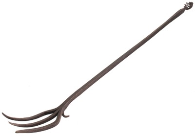 Unmarked: Early Hand Forged Fireplace Fork