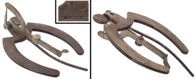 Hood & Co., John/Boston, Mass.: Early Brass & Iron Farrier's Gauge