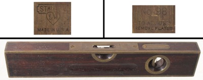 Stanley Rule & Level, No. 98: Brass-Bound Level