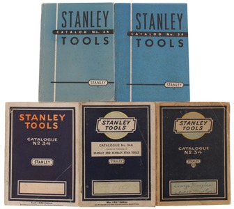 Stanley Rule & Level, No. 34: Five Extra Clean Gen. Line Catalogues
