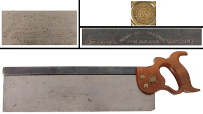 Henry Disston & Sons, Philadelphia, Pennsylvania: 16" Tenon Saw