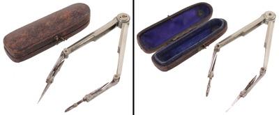 Unmarked: Early German Silver Draughtsman's Dividers