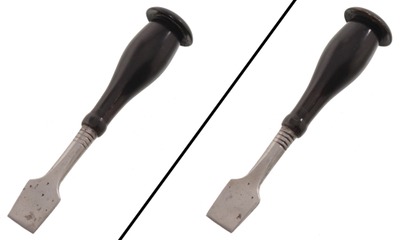 Unmarked: Early Horn Hdl. Button Hole Chisel
