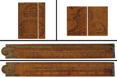 Thomas Bradburn & Sons: Early Patent Boxwood Foldig Rule