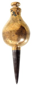 Unmarked: Shapely Solid Brass Plumb Bob