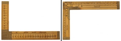 Lufkin Rule Company, Saginaw, Michigan, No. 8237: Boxwood Tailor's Square
