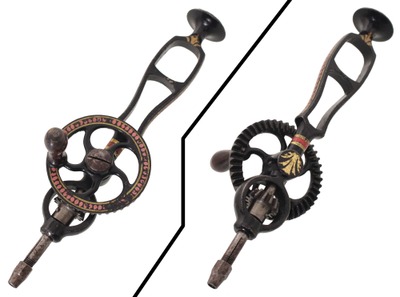 Unmarked: Fancy Hand Painted Hand Drill