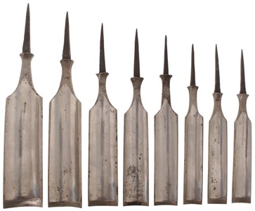 James Swan Company, Seymour, Connecticut: Lot Of Eight Unused Tang Gouges