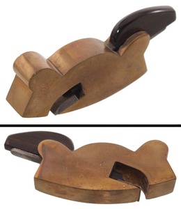 Unmarked: Diminutive Solid Brass Compassbet Plane