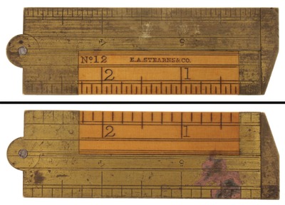 E.A. Stearns & Company, No. 12: Extra Clean Six-Inch 2 Fold Folding Rule