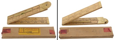 Rabone Chesterman, England, No. 1190: Protractor Comb. Folding Rule