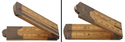 STANLEY (Unmarked), No. 32 (ME): Rare Metric &english Caliper Folding Rule