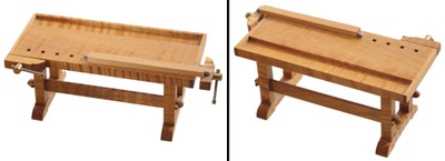 Unmarked: Artfully Crafted Tiger Maple Work Bench