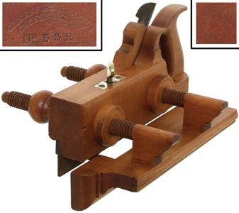 Greenfield Tool Company, Greenfield, Massachusetts: Handled Boxwood Oversize Plow Plane