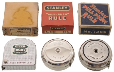 Stanley Rule & Level: Three Original Box Tape Measures