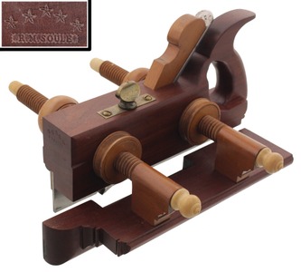 R.M. Soule, New Haven, Connecticut: Handled Mahogany Plow Plane