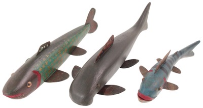 Robert Lindner, Clarence, New York: Three Unused Spear Fishing Decoys