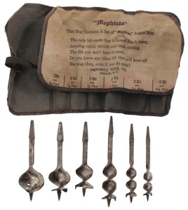 Mephisto Tool Company, Hudson, New York: Set Of Six Short Size Auger Bits