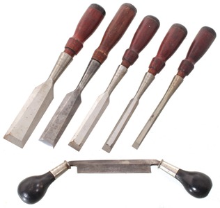 Stanley Rule & Level, No. 750: Wkg. Set Of Five Clean Butt Chisels