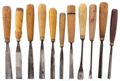 Buck Brothers, Millbury, Massachusetts: Lot Of 11 Clean & Usable Carving Tools