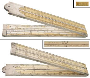 Stanley Rule & Level, No. 87: Early Ivory & Ger. Folding Rule