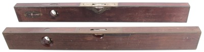 Assorted Makers: Two Brass Bound Mahogany Levels
