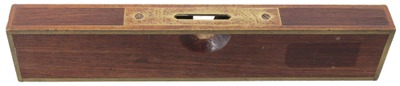 Stratton Brothers, Greenfield, Massachusetts, No. 10: Brass Bound Mahogany Level