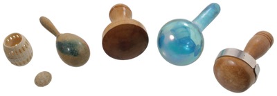Unmarked: Five Early Type Darning "Eggs"