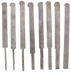W. Butcher, Sheffield, England: Set Of Eight Plow Plane Cutting Irons