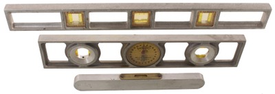 Assorted Makers: Three Aluminum Body Spirit Level