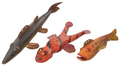 Robert Lindner, Clarence, New York: 3 Artfully Crafted Fish Decoys
