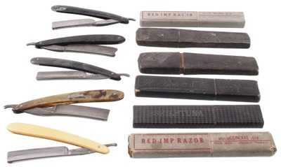 Assorted Makers: Lot Of Asst. Straigh Razors & Razoroxes
